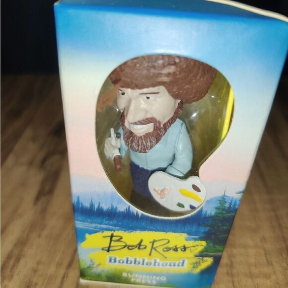 Bob Ross 4" Bobblehead with Sound Deluxe Mega Kit Running Press Minis - Picture 6 of 7